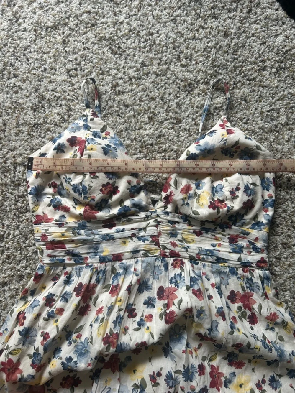 Abercrombie & Fitch Cream Floral Maxi Dress